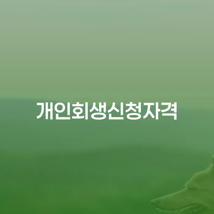 경주시 개인회생 신청자격, 어떻게 준비해야 할까요?